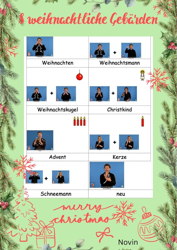 weihnachtliche Gebärden