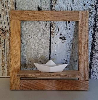 Holzrahmen mit Boot