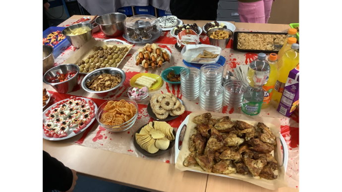 Buffet mit Essen
