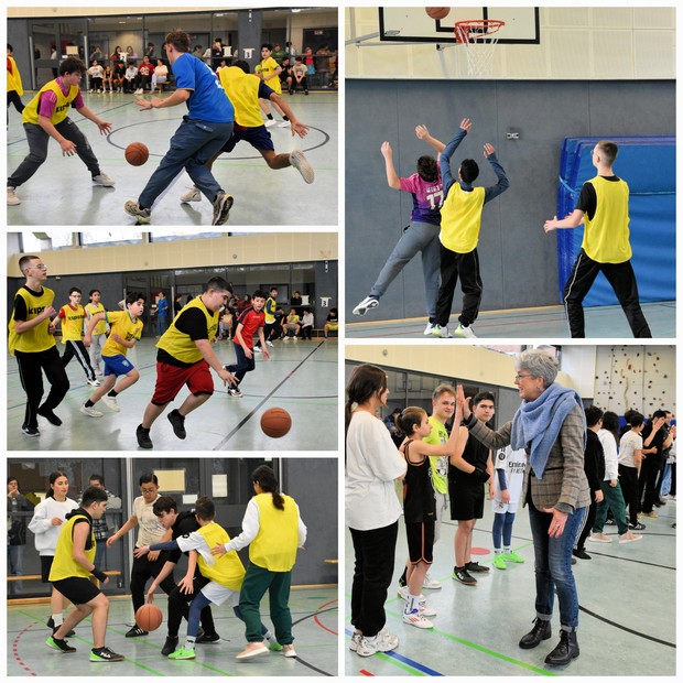 Kinder beim Basketballspielen
